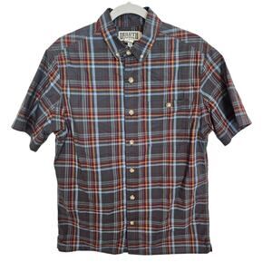 Duluth Trading Co Shirt Button Down Shirt Men S Gray Plaid Shirt Casual Shirt